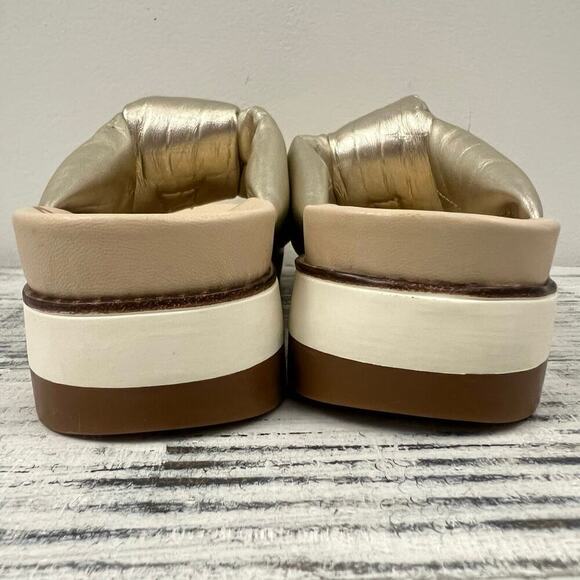 Sam Edelman Women’s Sz 5 Agatha Puffy Knot Slip On Sandals, Gold Slide - Picture 5 of 12